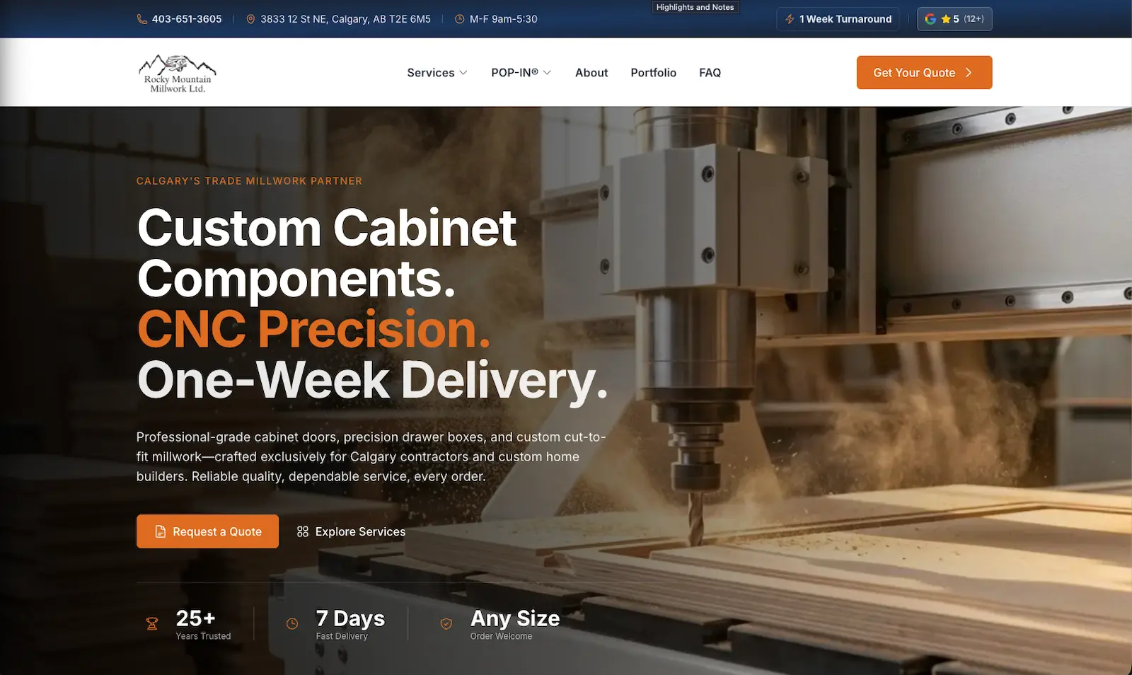 Rocky Mountain Window Cleaning website after redesign - modern, fast, professional