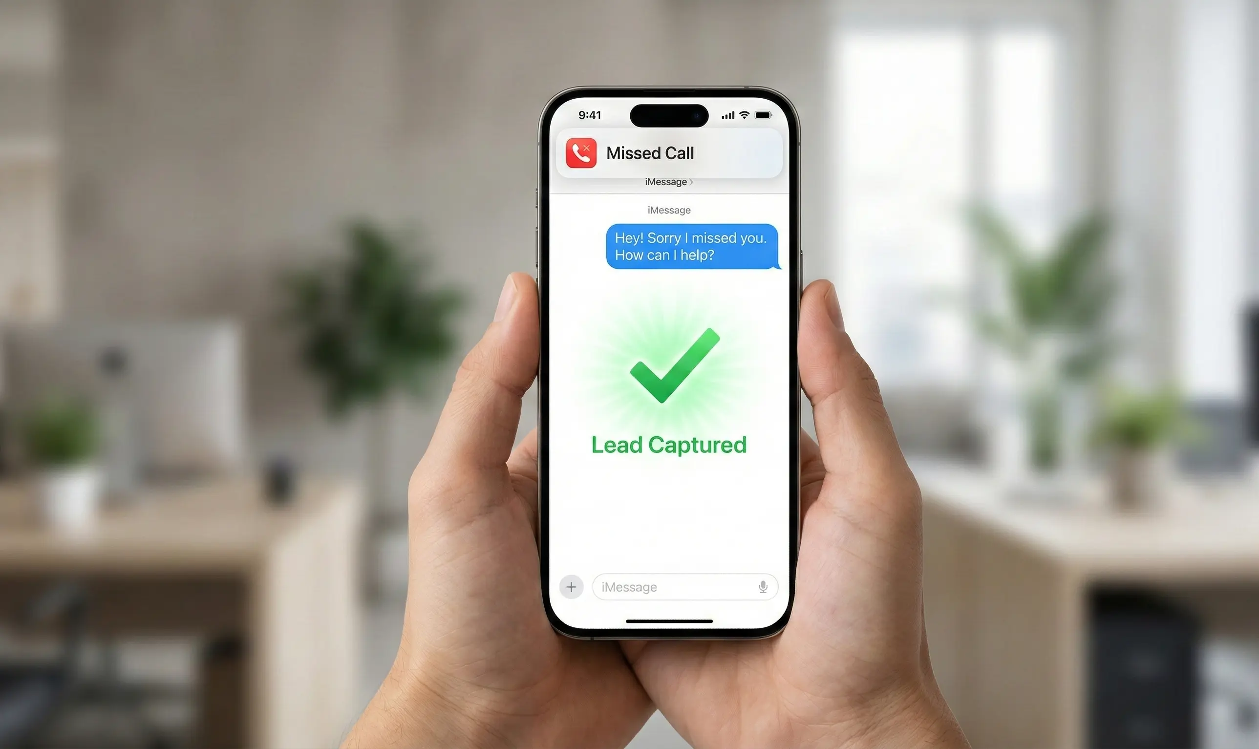 Missed-Call Text-Back - Respond to missed calls instantly, automatically.